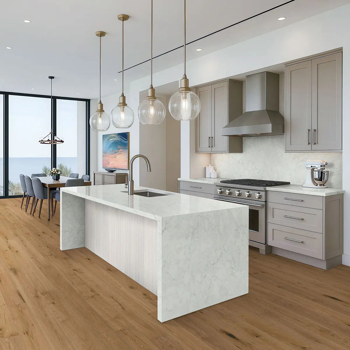MSI Ladson Leander Oak European white oak Engineered Hardwood, installed in a room