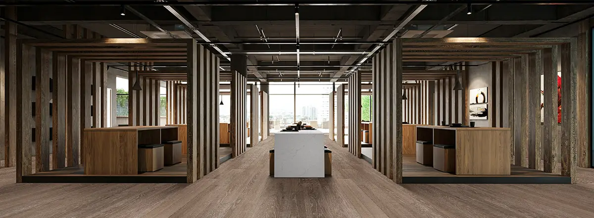 MSI McCarran Hinton Hardwood Engineered Hardwood, installed in a room