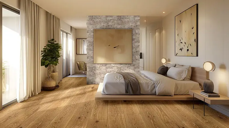 MSI McCarran Kentsea Oak Hardwood Engineered Hardwood, installed in a room
