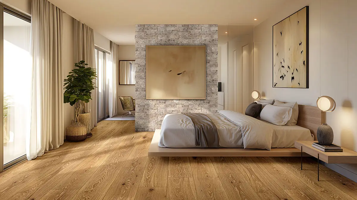 MSI McCarran Kentsea Oak Hardwood Engineered Hardwood, installed in a room