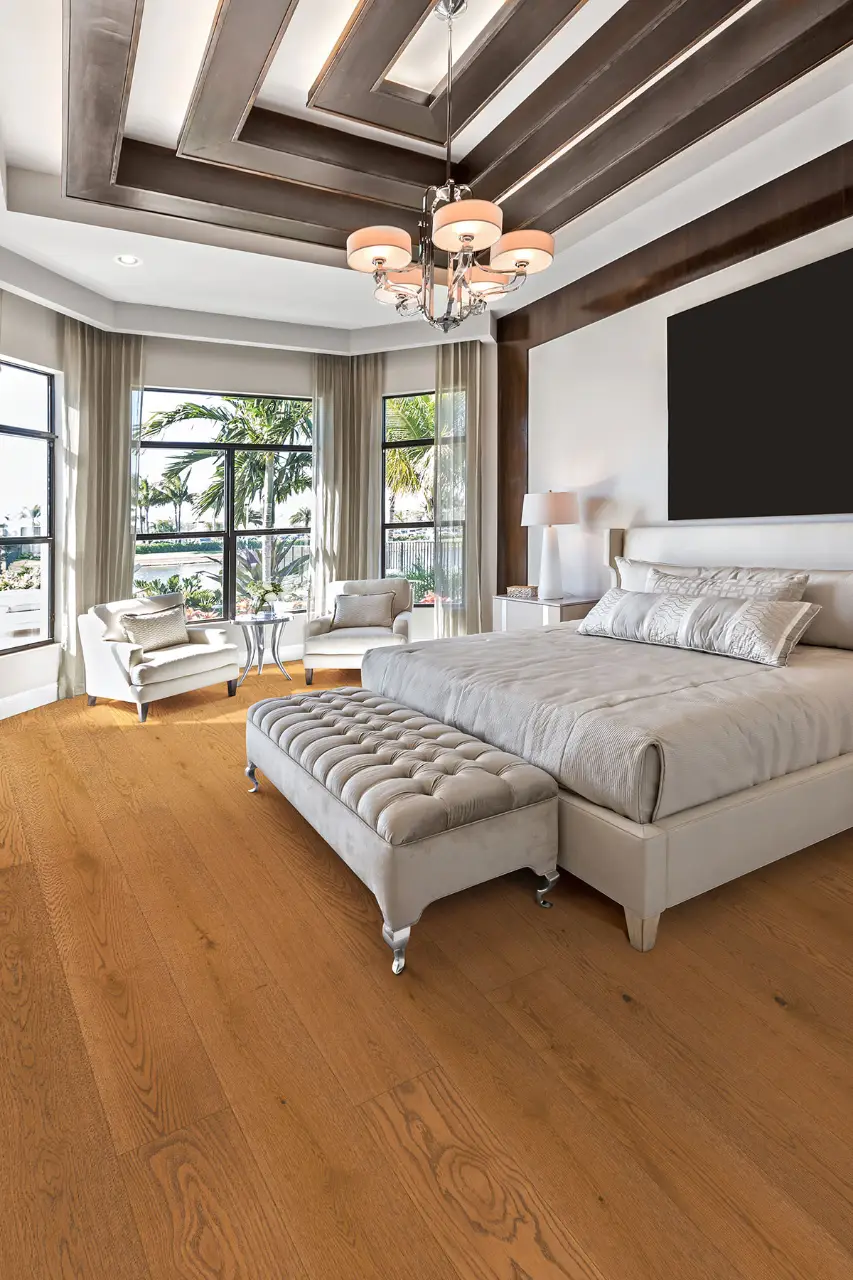 MSI McCarran Scarborough Buff European white oak Engineered Hardwood, installed in a room