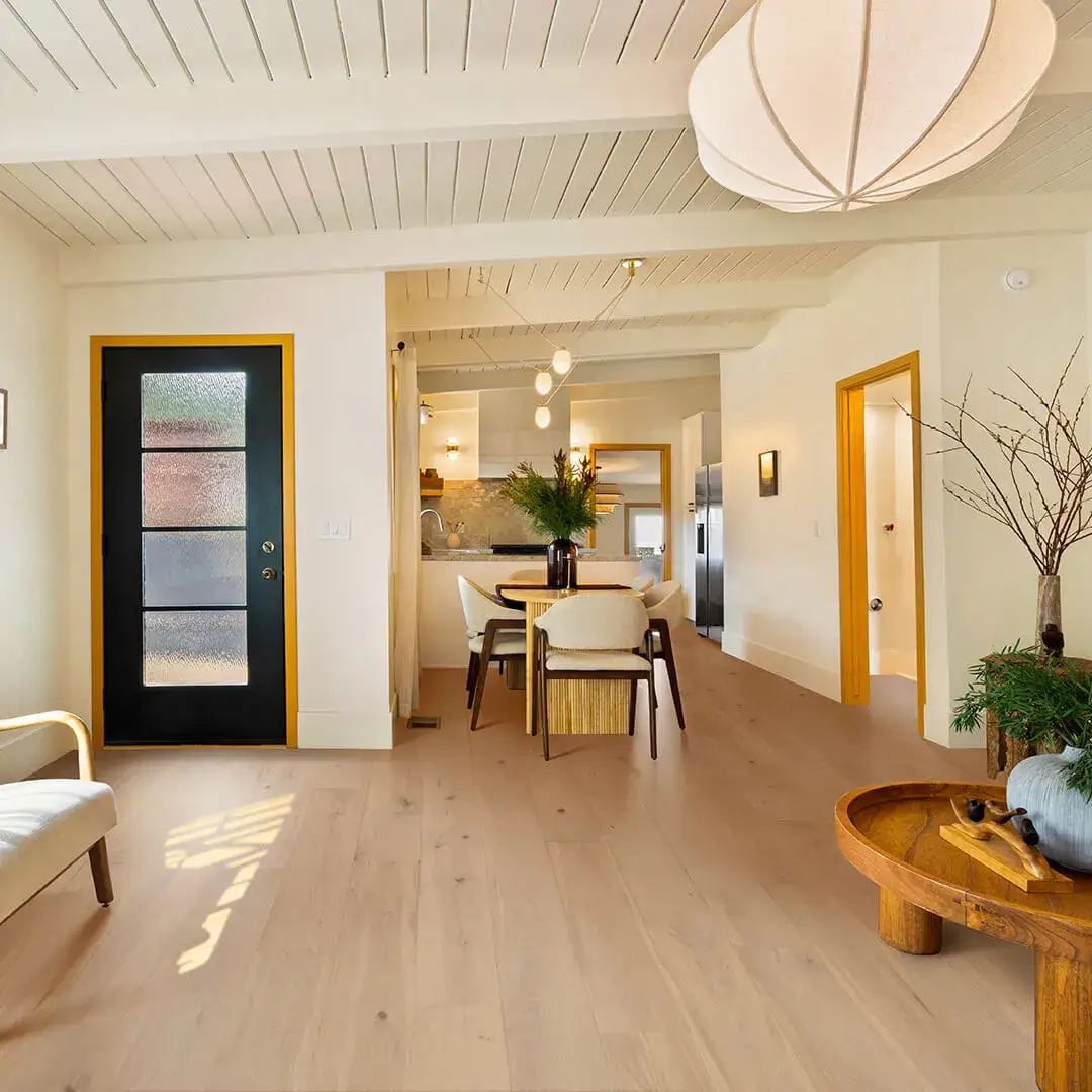 Opus Hardwood 7½″ Plank Anadia European Oak Engineered Hardwood, installed in a room