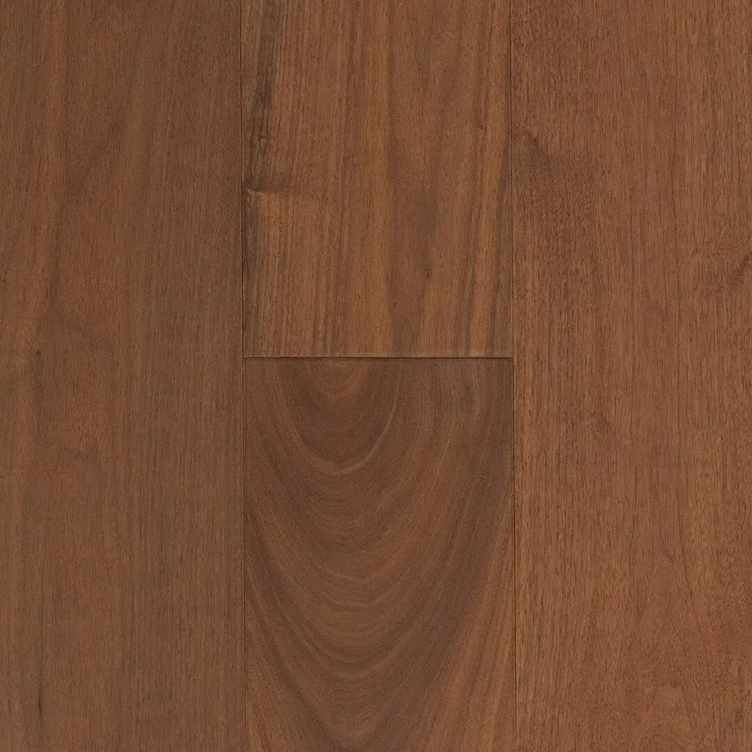 Opus Hardwood 7½″ Plank Brown Mocha Walnut American Black Walnut Engineered Hardwood, installed in a room