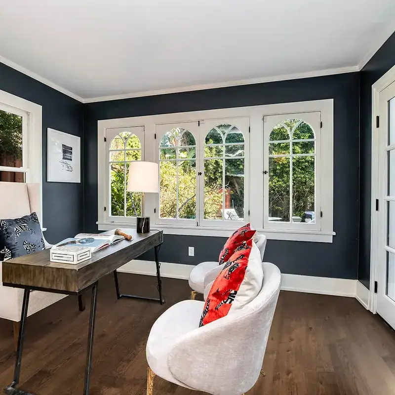 Opus Hardwood 7½″ Plank Langham European Oak Engineered Hardwood, installed in a room
