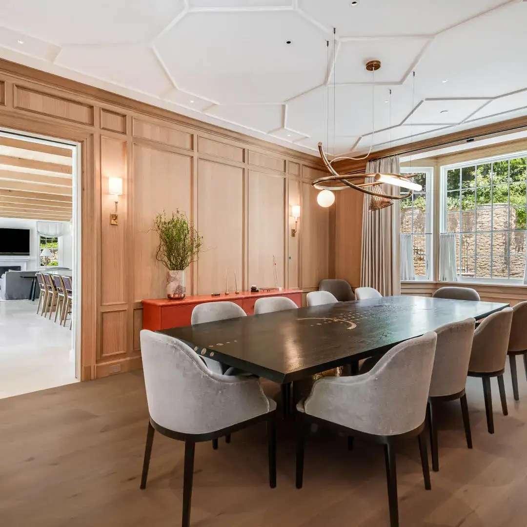 Opus Hardwood 8¾″ Plank Pescara European Oak Engineered Hardwood, installed in a room