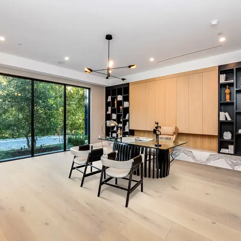 Opus Hardwood 10¼″ Plank Velas European Oak Engineered Hardwood, installed in a room
