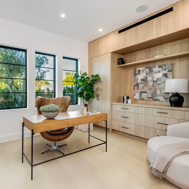 Opus Hardwood 8¾″ Plank Winter Palace European Oak Engineered Hardwood, installed in a room