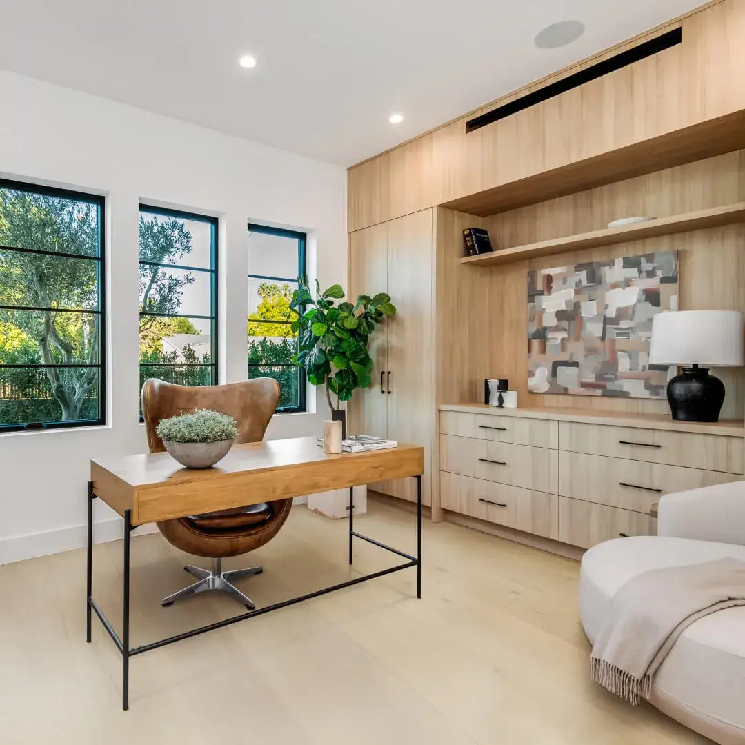 Opus Hardwood 8¾″ Plank Winter Palace European Oak Engineered Hardwood, installed in a room