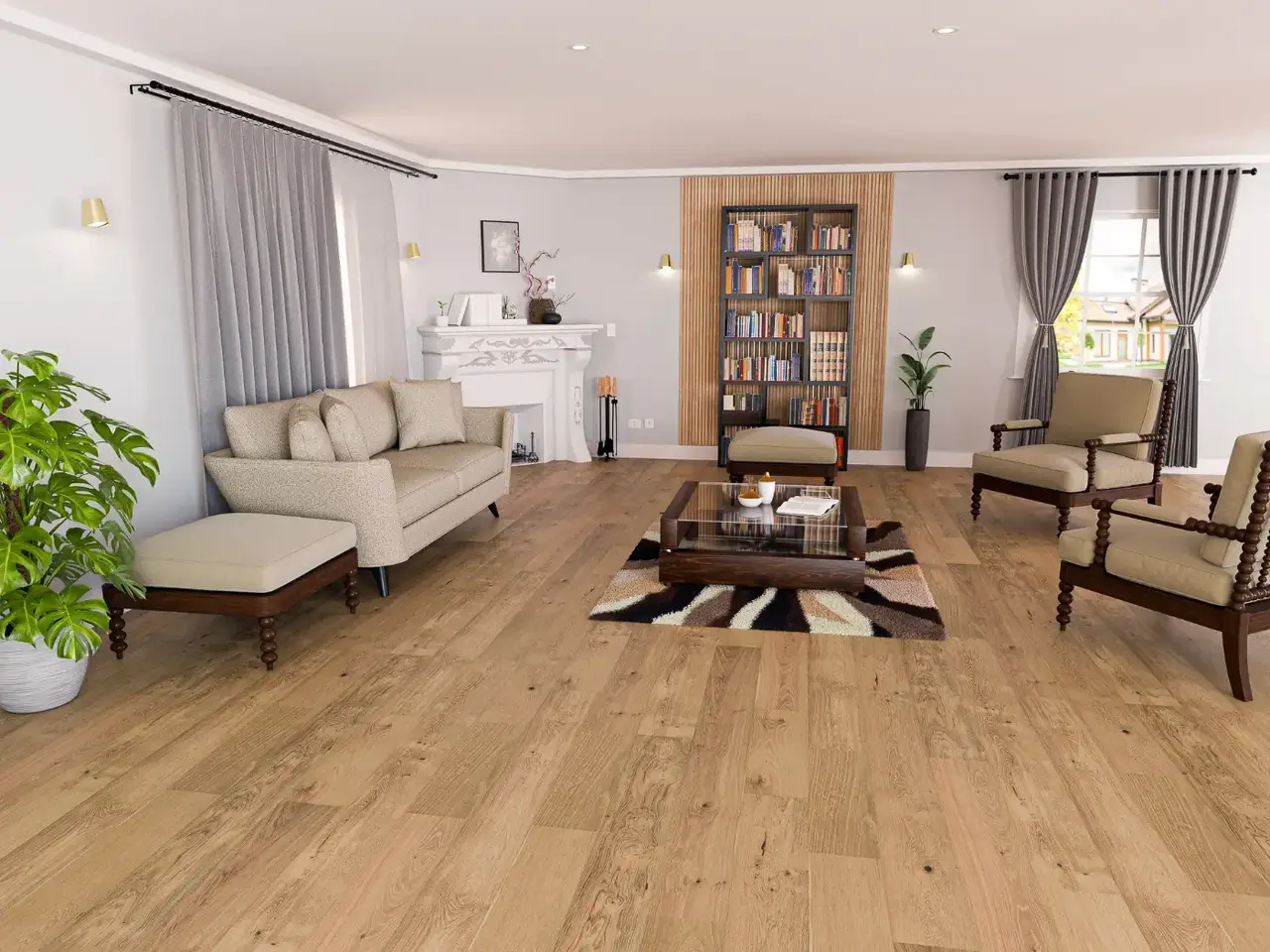 Pacific Direct Manhattan Cityscape Hardwood Engineered Hardwood, installed in a room