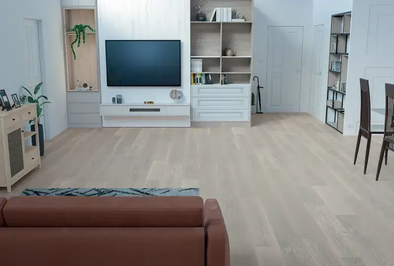 Pacific Direct Riche Smeralda Hardwood Engineered Hardwood, installed in a room