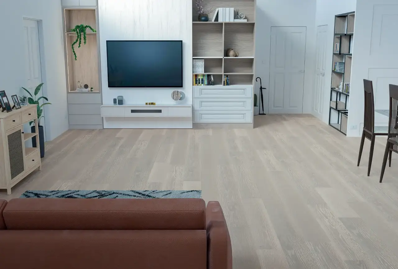 Pacific Direct Riche Smeralda Hardwood Engineered Hardwood, installed in a room