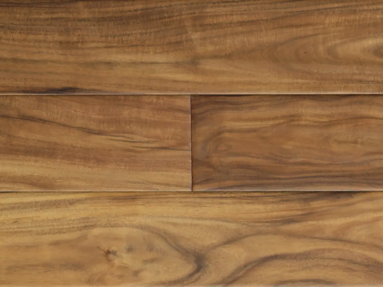 Pravada Floors Heritage African Walnut Acacia Walnut Engineered Hardwood, installed in a room
