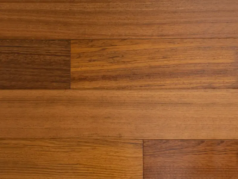 Pravada Floors Exotics Brazilian Cherry Jatoba Engineered Hardwood, installed in a room