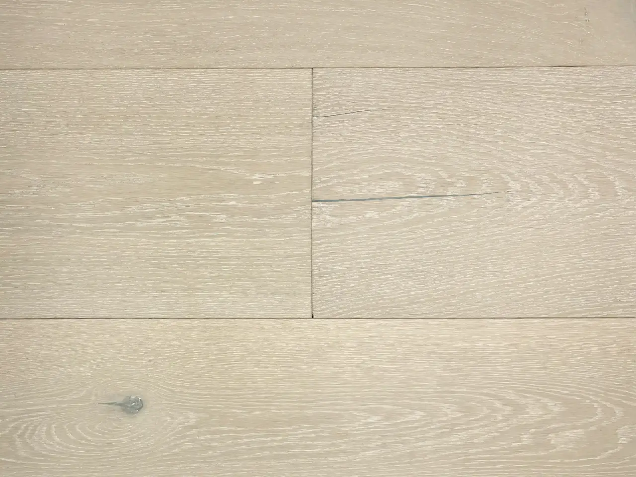 Pravada Floors Artistique Clouette European White Oak Engineered Hardwood, installed in a room