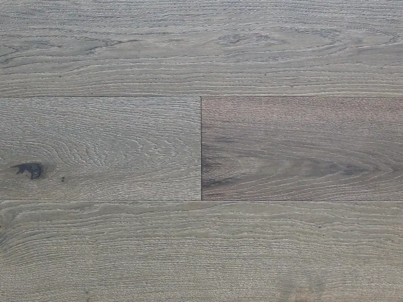 Pravada Floors Ferme Chic Crate European White Oak Engineered Hardwood, installed in a room