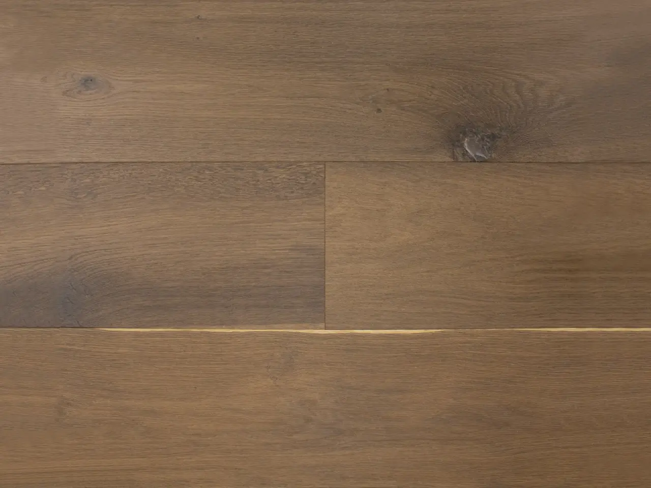 Pravada Floors Le Soleil Louvre European White Oak Engineered Hardwood, installed in a room