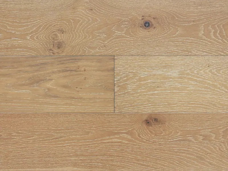 Pravada Floors Haute Couleur Organza European White Oak Engineered Hardwood, installed in a room