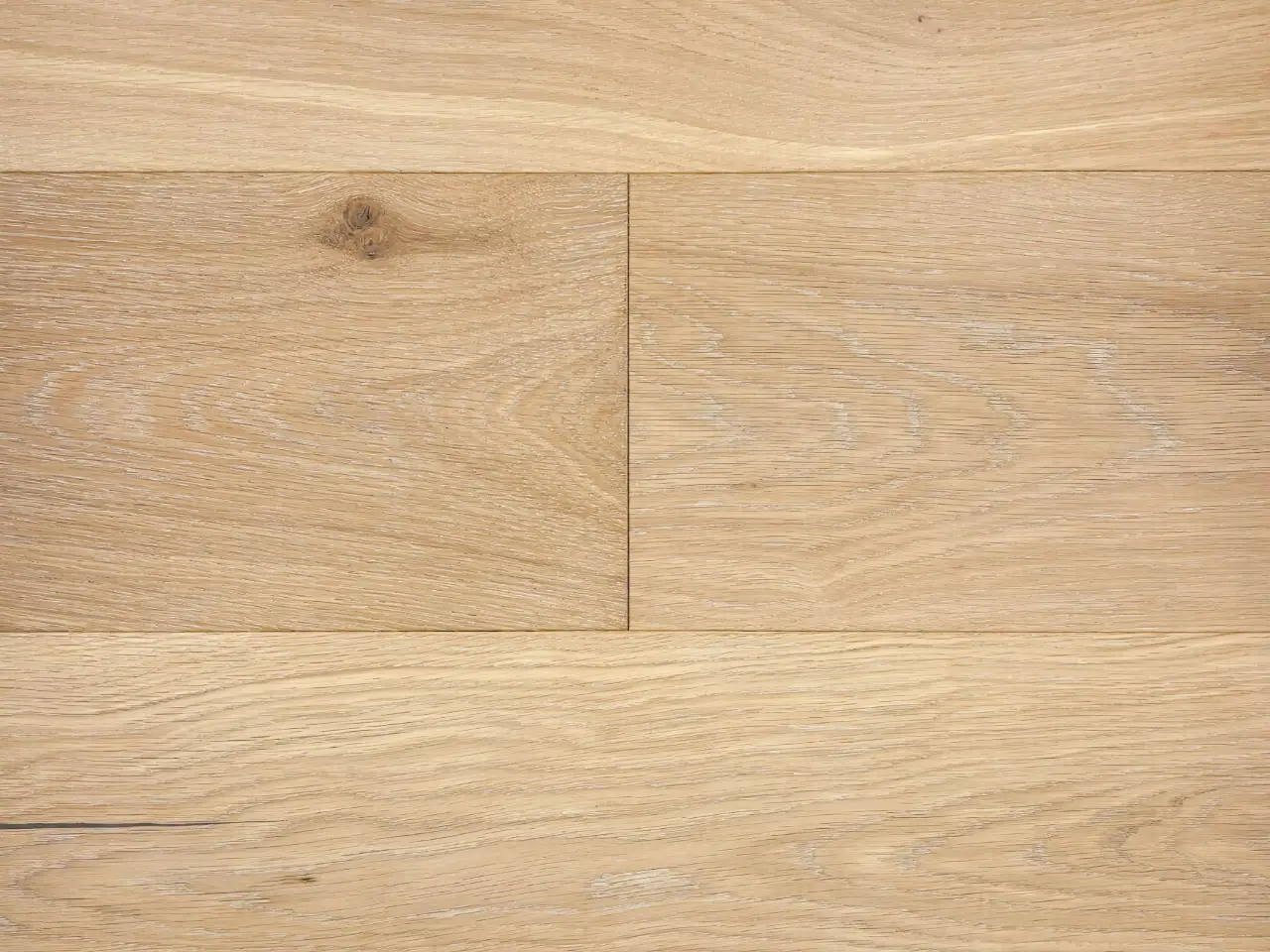 Pravada Floors Canvas Palette European White Oak Engineered Hardwood, installed in a room
