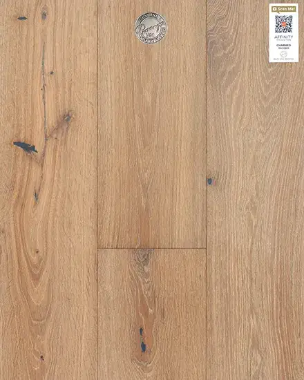 Provenza Floors Affinity Charmed European Oak Engineered Hardwood, installed in a room