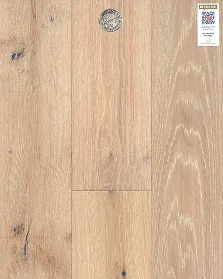 Provenza Floors Affinity Grandeur European Oak Engineered Hardwood, installed in a room