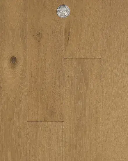 Provenza Floors Cadeau Ferro European Oak Engineered Hardwood, installed in a room