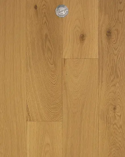 Provenza Floors Cadeau Shimmer European Oak Engineered Hardwood, installed in a room