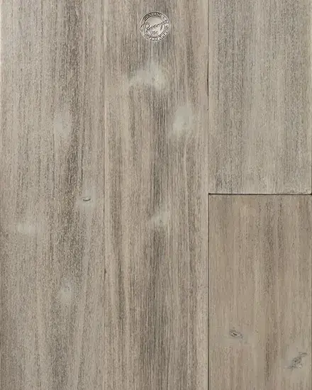 Provenza Floors Modern Rustic Oyster White Acacia Engineered Hardwood, installed in a room