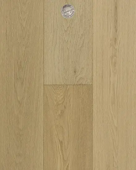 Provenza Floors New York Loft Rock Island European Oak Engineered Hardwood, installed in a room