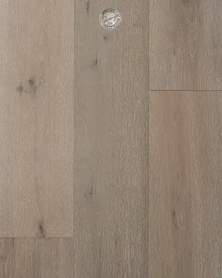 Provenza Floors Old World Pearl Grey Oak Engineered Hardwood, installed in a room