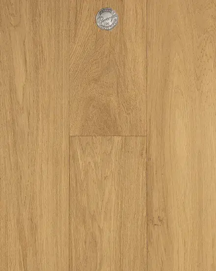 Provenza Floors Opia Echo European Oak Engineered Hardwood, installed in a room
