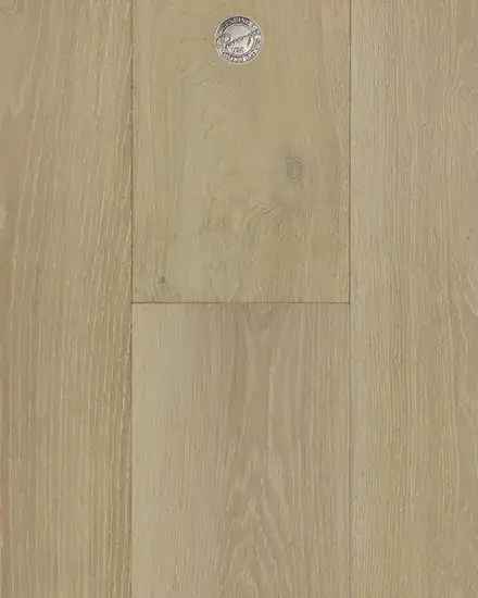 Provenza Floors Tresor Blanche European Oak Engineered Hardwood, installed in a room
