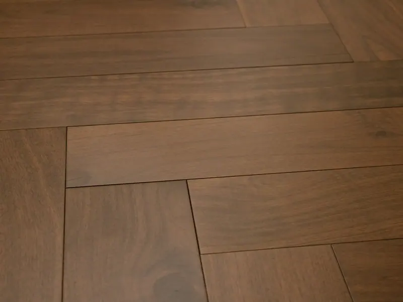 Reward Flooring Provence III Walnut Pierlas Herringbone Engineered Hardwood, room view