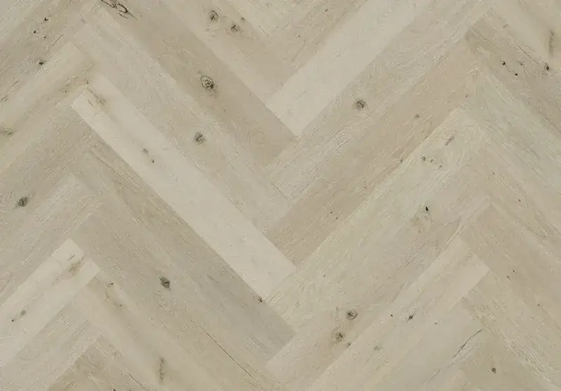 SLCC Flooring Celeste Herringbone Bastia European Oak Engineered Hardwood, installed in a room