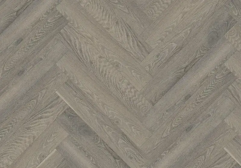 SLCC Flooring Celeste Herringbone Valence European Oak Engineered Hardwood, installed in a room