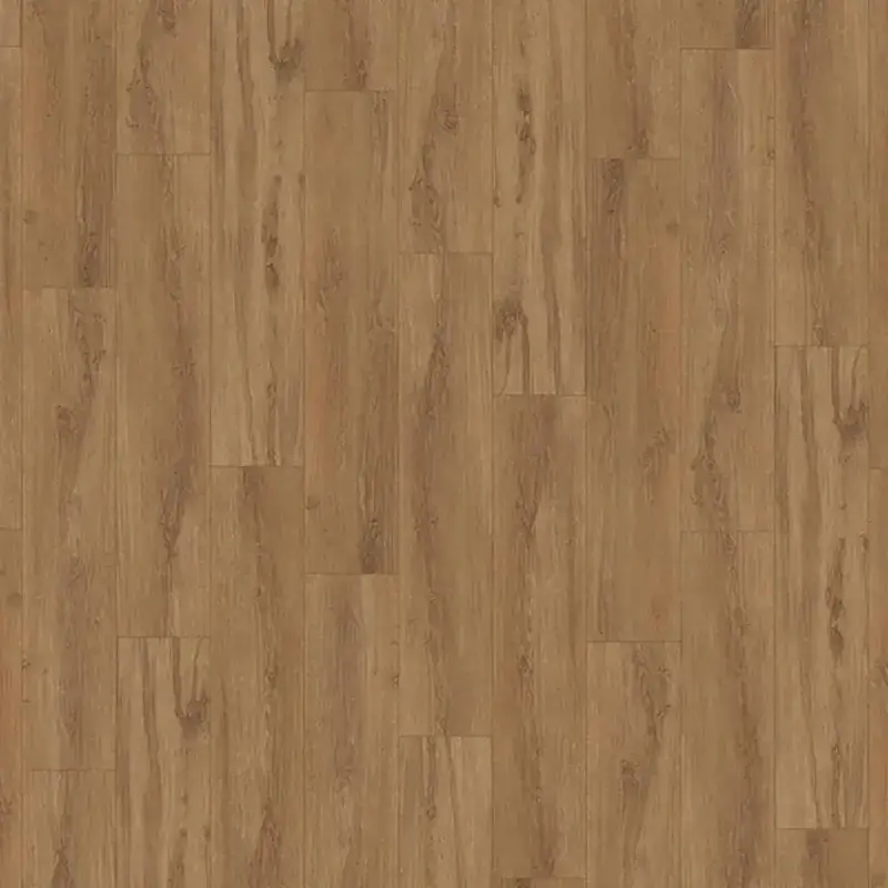 SLCC Flooring Project Plus Golden Oak Luxury Vinyl Plank, installed in a room