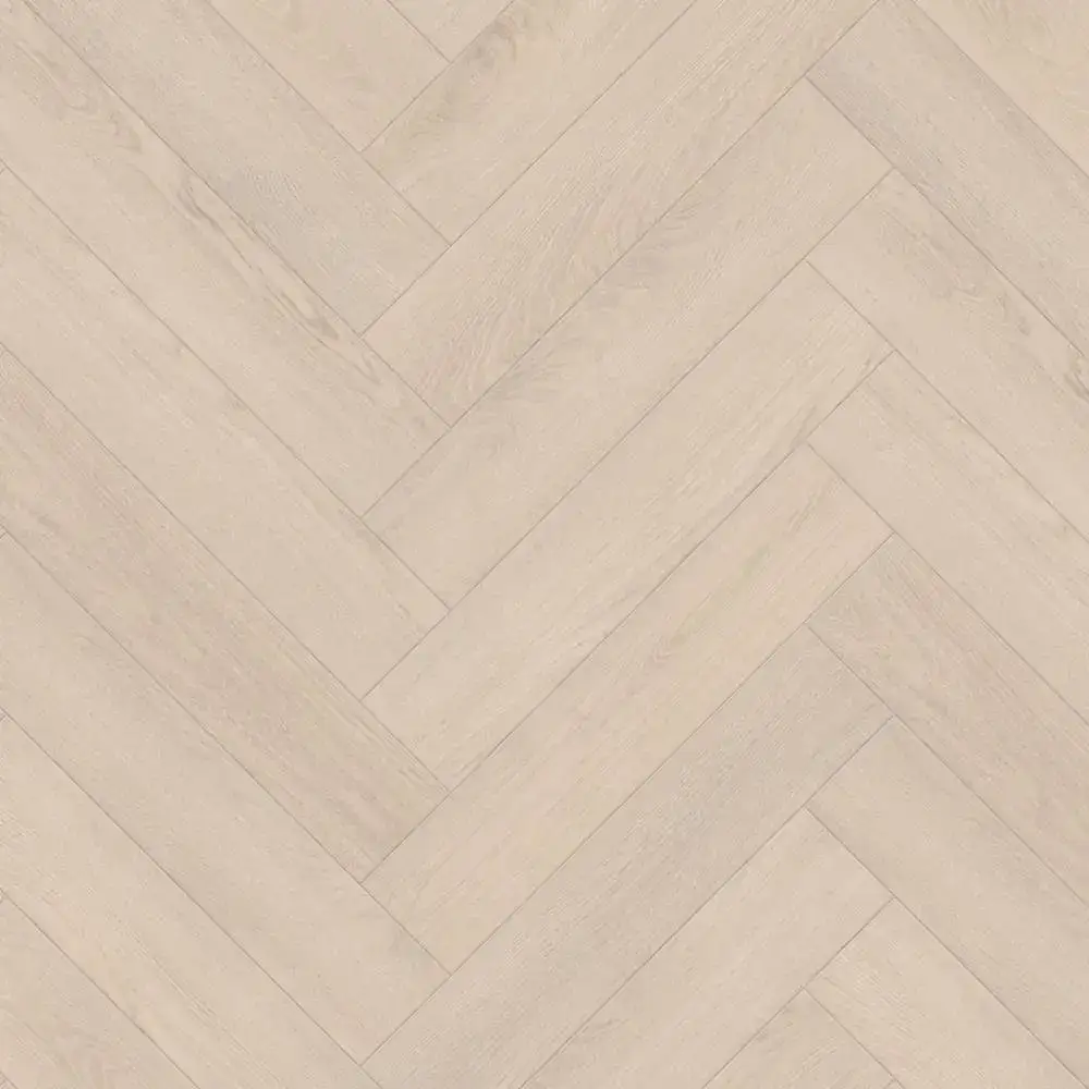 SLCC Flooring SPC Herringbone Rosy Dawn Herringbone SPC Flooring, installed in a room