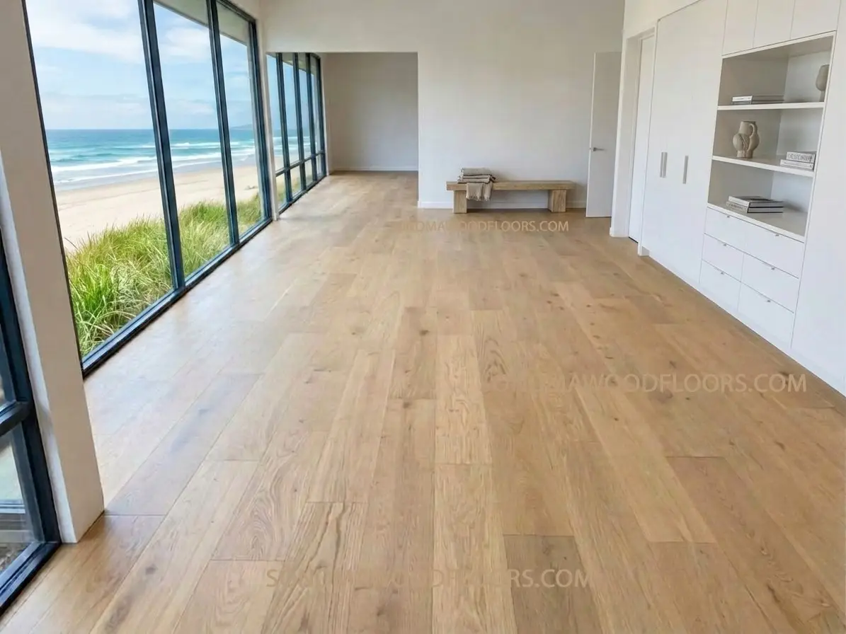 Sonoma Wood Floors Reserve Barefoot European Oak Engineered Hardwood, installed in a room