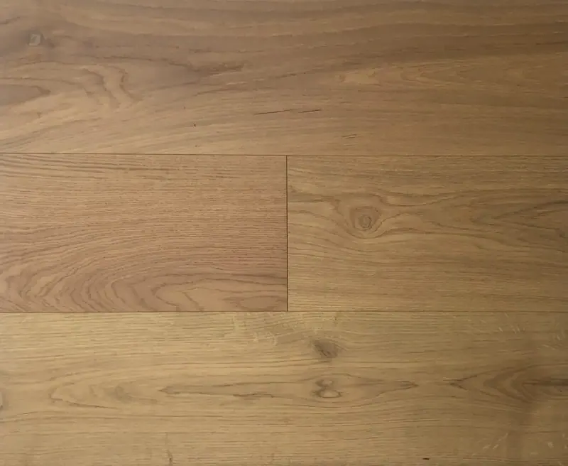 Sonoma Wood Floors Coastal Warm Sand European Oak Engineered Hardwood, installed in a room