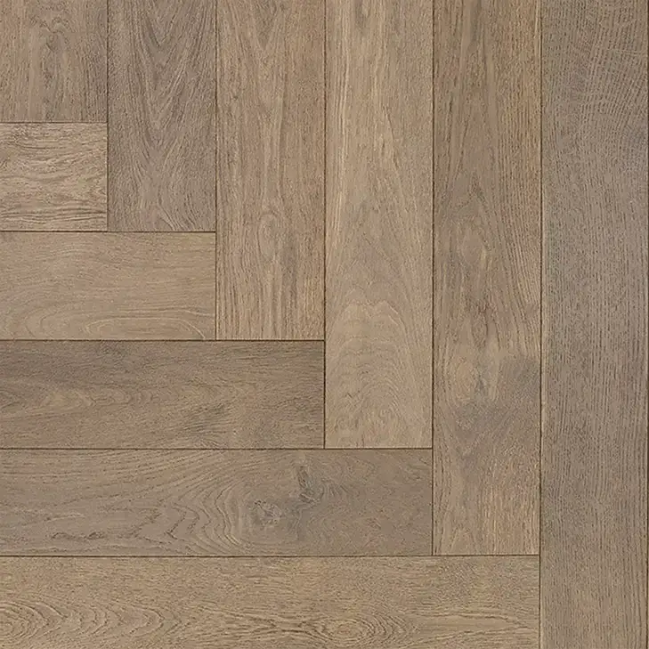 Urbanfloor Timbertop Biarritz Herringbone European Oak Engineered Hardwood, installed in a room