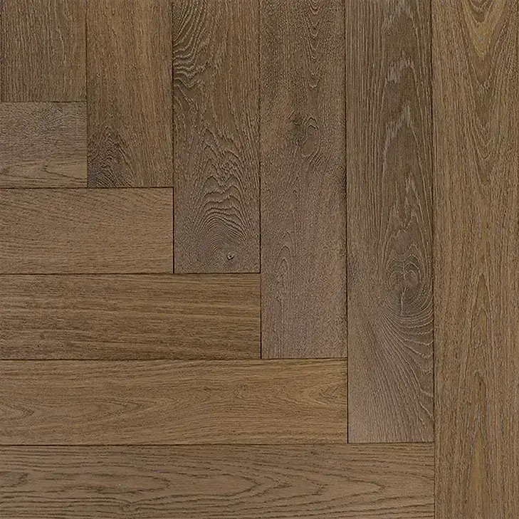 Urbanfloor Timbertop Savona Herringbone European Oak Engineered Hardwood, installed in a room