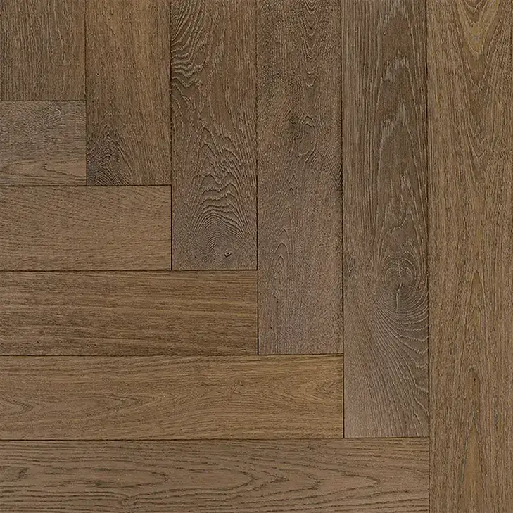 Urbanfloor Timbertop Savona Herringbone European Oak Engineered Hardwood, installed in a room