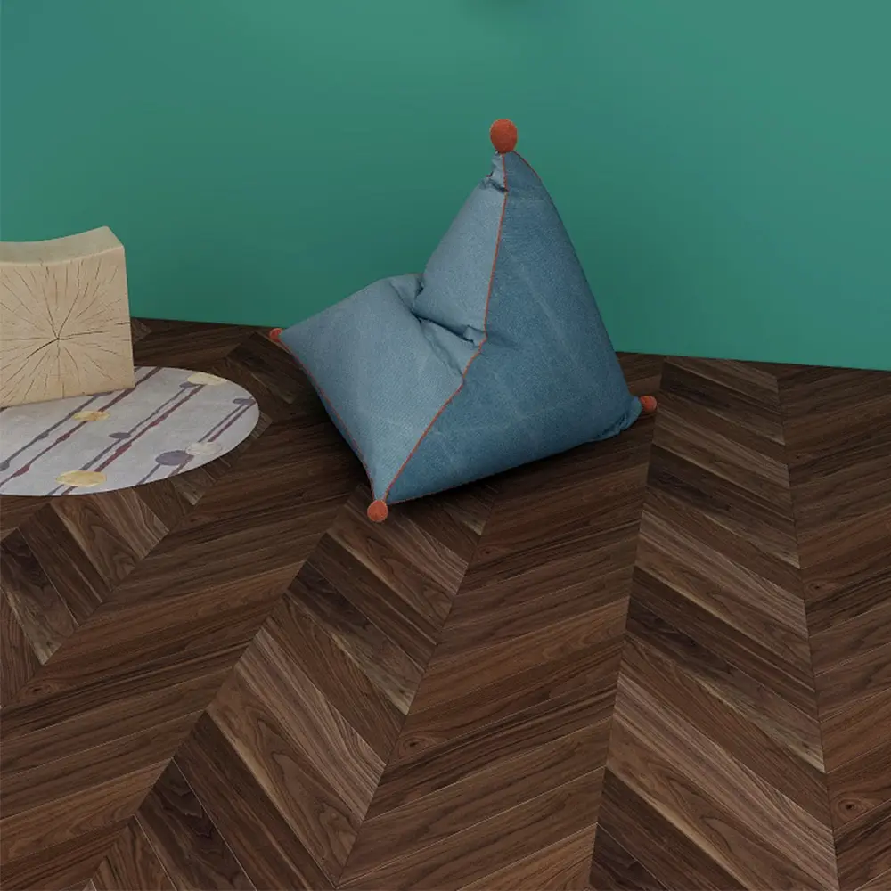 Anthony Van Dyck Bella 502 American Walnut Engineered Hardwood, installed in a room