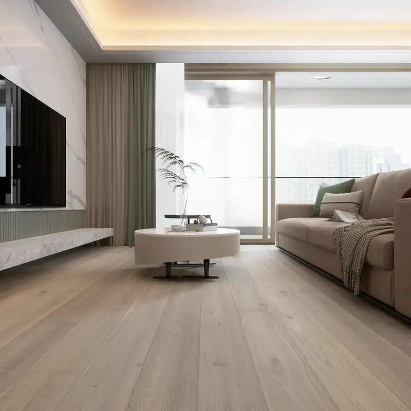 Anthony Van Dyck Progettista 108 Oak Engineered Hardwood, installed in a room