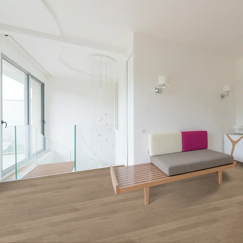Anthony Van Dyck Progettista 110 Oak Engineered Hardwood, installed in a room