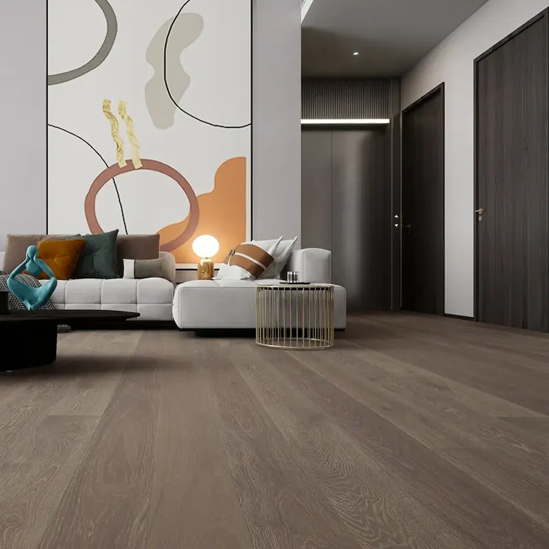 Anthony Van Dyck Progettista 112 Oak Engineered Hardwood, installed in a room