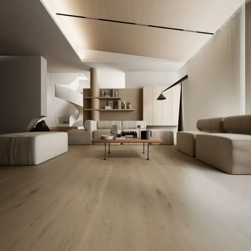 Anthony Van Dyck Villa 306 Oak Engineered Hardwood, installed in a room