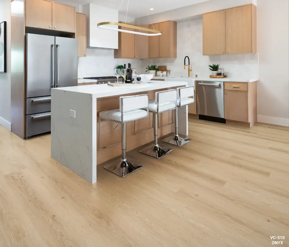 Vellichor Floors Gemstone Onyx SPC Flooring, installed in a room