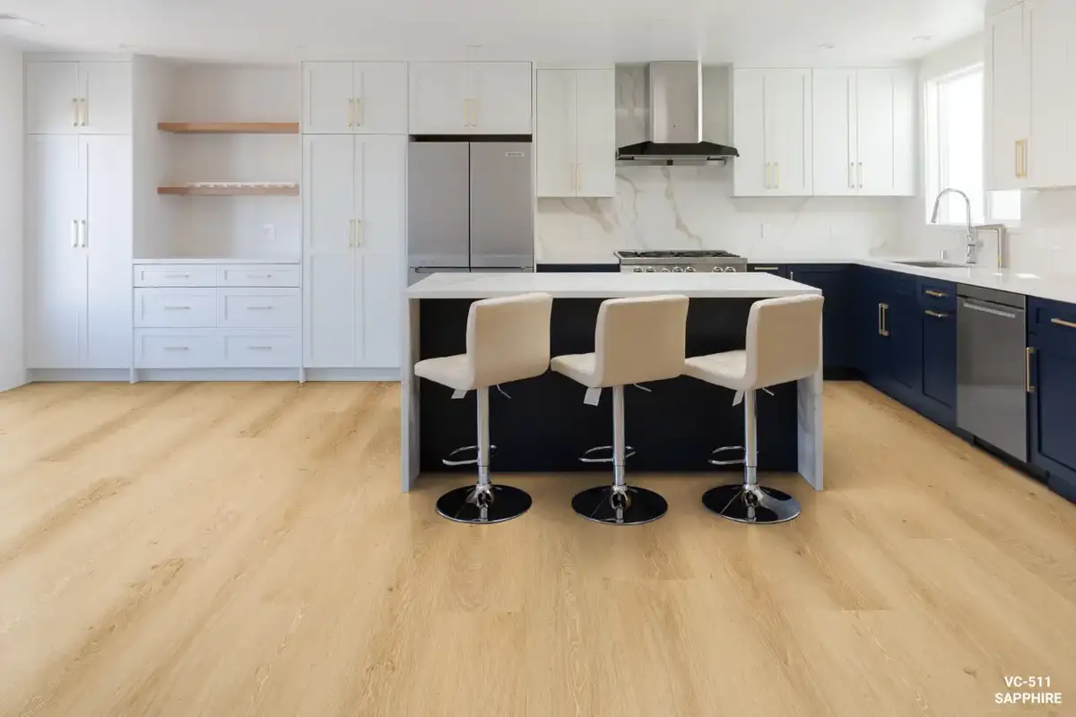 Vellichor Floors Gemstone Sapphire SPC Flooring, installed in a room