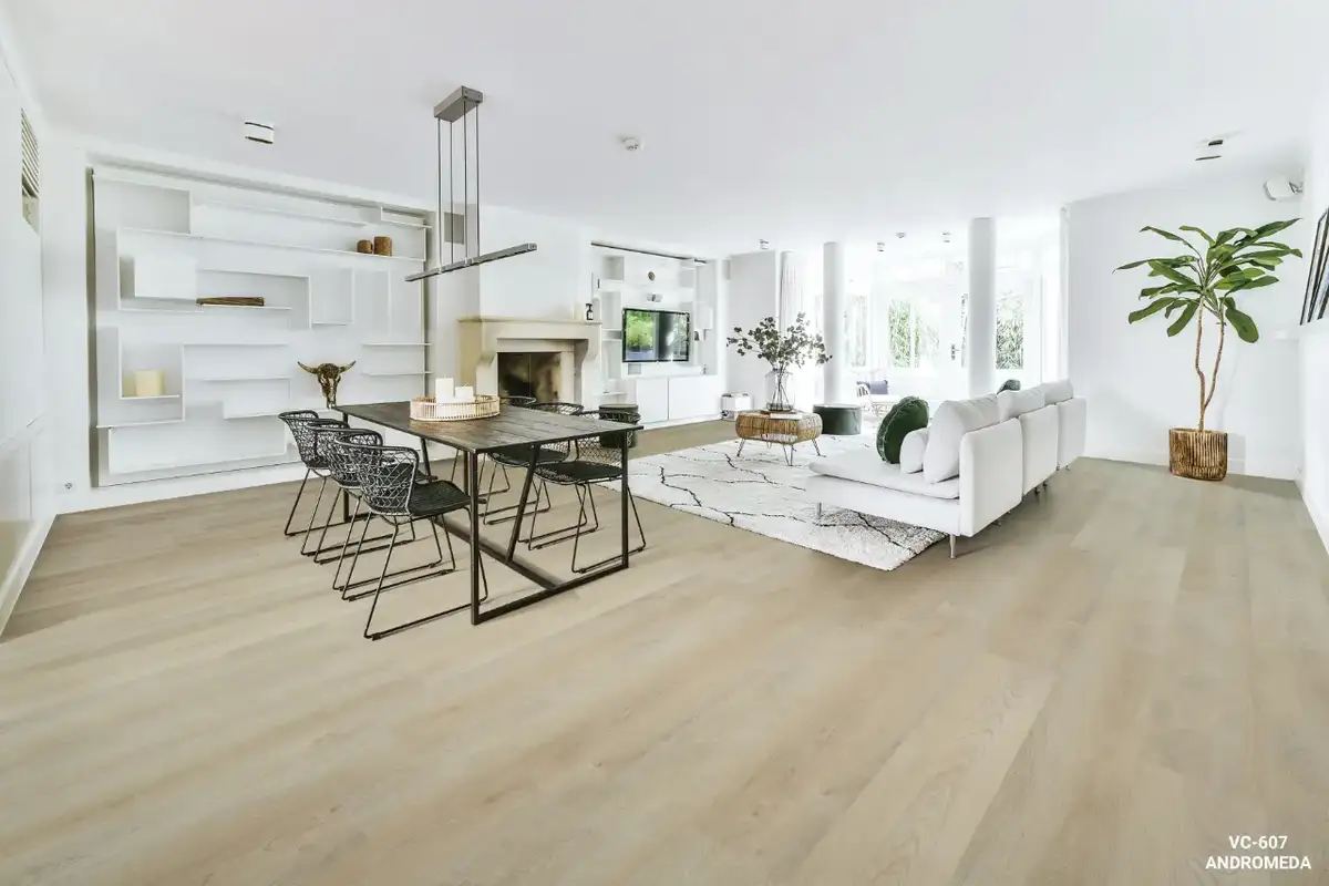 Vellichor Floors Galaxy Andromeda SPC Flooring, installed in a room