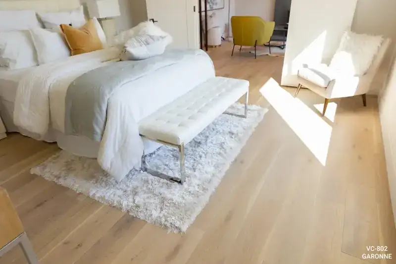 Vellichor Floors River Run Garonne European Oak Engineered Hardwood, installed in a room